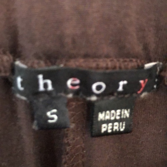 Theory Culottes in Chocolate Brown - Picture 3 of 5